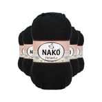 Nako 217 Siyah 5 Adet Pırlanta Amigurumi El Örgü İpi Yünü