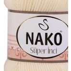 Nako 256 Krem 100 gr Süper İnci El Örgü İpi