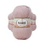 Nako 318 5 Adet 100 gr Gül Goncası Süper İnci El Örgü İpi