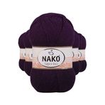 Nako 3260 5 Adet 100 gr Mor Süper İnci El Örgü İpi