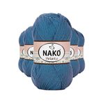 Nako 3409 5 Adet Turkuaz Pırlanta Amigurumi El Örgü İpi Yünü