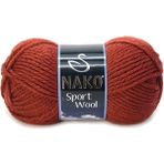 Nako 4409 Kiremit 1 Adet Sport Wool Atkı Bere Ceket Yelek Örgü İpi Yünü