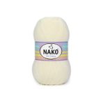 Nako 5 Adet Elit Baby Anti-Pilling El Örgü Ipi Bebek Yünü Tüylenmez Bebe Yünü 300 Ekru