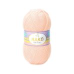 Nako 5 Adet Elit Baby Anti-Pilling El Örgü Ipi Bebek Yünü Tüylenmez Bebe Yünü 3701 Soft Şeftali