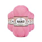 Nako 6740 5 Adet Pembe Pırlanta Amigurumi El Örgü İpi Yünü