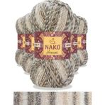 Nako 7309 5 Adet Hercai Ebruli Hırka Kazak Atkı Bere El Örgü İpi Yünü