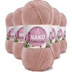 Nako 97545 Pudra 5 Adet Cotton Lüks Yelek Tunik Kazak Bluz Hırka İpi Yünü
