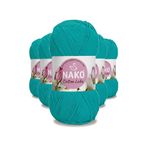 Nako 97581 Koyu Turkuaz 5 Adet Cotton Lüks Yelek Tunik Kazak Bluz Hırka İpi Yünü