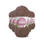 Nako 97583 5 Adet Toprak Cotton Lüks Yelek Tunik Kazak Bluz Hırka İpi Yünü