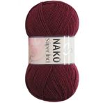 Nako 999 Bordo Süper İnci 100 gr El Örgü İpi
