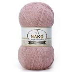 Nako Angora Lüks Simli 10275GK Pinkish Powder El Örgü Ipi