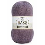 Nako Angora Lüks Simli 11598 Mürdüm El Örgü İpi