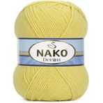 Nako Denim Pamuk Cotton El Örgü İpi İpliği Yünü 10598 Sarı