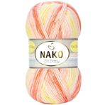 Nako Elit Baby Mini Batik Bebe El Örgü İpi Turuncu Sarı 32430 RT-RYL-ARNKEBMB32430