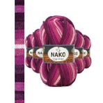 Nako No: 82413 Vega Stripe Premium Akrilik 5 Adet El Örgü İpi Yünü