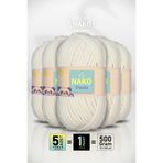 NAKO Panda - Ekru (3084) - 5'li Paket - 100gr/120m - Kadife El Örgü İpi - Amigurumi Punch İpi