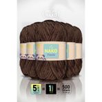 NAKO Panda - Koyu Kahve (3105) - 5'li Paket - 100gr/120m - Kadife El Örgü İpi - Amigurumi Punch İpi