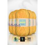 NAKO Panda - Koyu Sarı (3116) - 5'li Paket - 100gr/120m - Kadife El Örgü İpi - Amigurumi Punch İpi