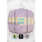 NAKO Panda - Menekşe (3103) - 5'li Paket - 100gr/120m - Kadife El Örgü İpi - Amigurumi Punch İpi