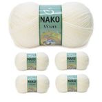 Nako Renk No:23403 Eski Dantel 5 Adet Vizon Premium Akrilik El Örgü İpi Yünü