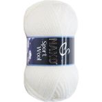 Nako Sport Wool 208 Beyaz El Örgü İpi