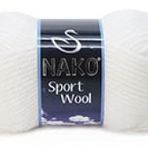 Nako Sport Wool 208 White El Örgü İpi