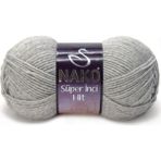 Nako Süper İnci Color Hit 195 Light Grey Melange Yünlü İplik