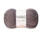 Nako Süper İnci El Örgü İpi 100 gr 23456 Koyu Kahve Melanj
