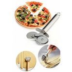 Nakres Çift Başlıklı Hamur Ruleti Pizza Kesme Aparatı Pizza Hamur Mantı Kesme Bıçağı