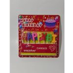 Nakres Happy Birthday Yazılı Renkli Pasta Mumu Yaş Pasta Mumu Pasta Süsü