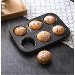 Nakres Nakres 6 Bölmeli Yanmaz ve Yapışmaz Kek Kapsülü Yapışmaz Mini Tart Kek Kapsülü Muffin Ekler Kalıbı 26-18 cm