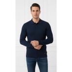 Nakşi Giyim Erkek Fitilli Ince Triko Polo Yaka Uzun Kollu Kazak - Lacivert - 2XL