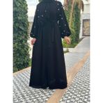 Nakşidil Papatyalı Reglan Kol Ferace - Siyah