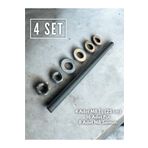 Nalbur Bakkal 25 cm Galveniz M8 Gijon,Tij Ve Saplama Seti Pul somun 4 Set