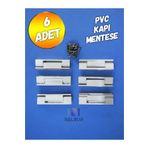 Nalbur Bakkal Pvc Pimapen Kapı Menteşesi Metal Beyaz Tek Ebat 6 Adet
