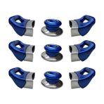Nalburkent Nalburkent Tencere Tava Sahan Kulpu Cam Ve Metal Kapak İçin Yasemin Mavi 3 Set