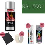 Nalburun 400 ml Doldurulmuş Selülozik Mat Sprey Boya + Astar + Boya Sökücü Set Ral - 1 Adet - 6001 Zümrüt Yeşili
