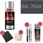 Nalburun 400 ml Doldurulmuş Selülozik Mat Sprey Boya + Astar + Boya Sökücü Set Ral - 1 Adet - 7024 Grafit Gri