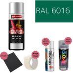 Nalburun 400 ml Doldurulmuş Selülozik Parlak Sprey Boya + Astar + Boya Sökücü Set Ral - 107 Adet - 6016 Türk Yeşili
