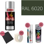 Nalburun 400 ml Doldurulmuş Selülozik Parlak Sprey Boya + Astar + Boya Sökücü Set Ral - 110 Adet - 6020 Krom Yeşili