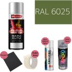 Nalburun 400 ml Doldurulmuş Selülozik Parlak Sprey Boya + Astar + Boya Sökücü Set Ral - 114 Adet - 6025 Eğreltiotu Yeşili