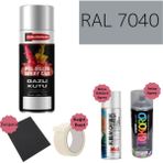 Nalburun 400 ml Doldurulmuş Selülozik Parlak Sprey Boya + Astar + Boya Sökücü Set Ral - 154 Adet - 7040 Pencere Grisi