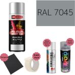 Nalburun 400 ml Doldurulmuş Selülozik Parlak Sprey Boya + Astar + Boya Sökücü Set Ral - 158 Adet - 7045 Tele Gri 1