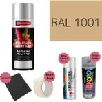 Nalburun 400 ml Doldurulmuş Selülozik Parlak Sprey Boya + Astar + Boya Sökücü Set Ral - 2 Adet - 1001 Bej