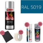Nalburun 400 ml Doldurulmuş Selülozik Parlak Sprey Boya + Astar + Boya Sökücü Set Ral - 85 Adet - 5019 Kapri Mavi