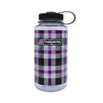 Nalgene 32oz Wide Mouth Purple Plaid Tritan Suluk