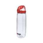 Nalgene OTF Clear Fire Red Cap Tritan Suluk
