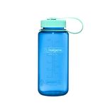 Nalgene Su şişesi – Hafif Sustain Tritan BPA içermez, kırılmaz şişe, sırt çantasıyla seyahat, yürüyüş, fitness stüdyosu için, 473 ml, geniş açıklık, peygamber çiçeği mavisi, 16 oz