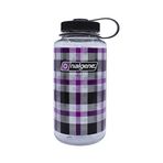 Nalgene Unisex – Yetişkin WH içecek şişesi, mor kareli, 1 l