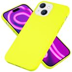 NALIA iPhone 15 Plus Kılıf ile Uyumlu Yumuşak Neon Kılıf, Yoğun Renkli Kaymaz Kadife Pürüzsüz Kaplama, Mat Işık Darbeye Dayanıklı Silikon Tampon, İnce Kauçuk Cep Telefonu Koruyucu, Renk: Sarı